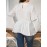 Plus Size - Women'S Elegant Solid Color Lace Trim Ruffle Sleeve Blouse - Plus Size Long Sleeve Round Neck Casual to Semi-Formal Shirt, Breathable Non-Stretch Fabric with Flared Bell Sleeves, Spring/Autumn Versatile Top for Everyday & Special Occasions, Easy-Care Durable Design, Spring Fashion, Autumn Outfit, Delicate Detailing, Lightweight Material, Stylish Shirt, Fashion Lovers, Office Wearers, Beautiful Blouse For Plus Size Women, Plus Size Women Clothes, Blouse Women