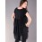 Plus Size, Black plus size waist-cinching asymmetrical luxury loose oversized ultra long Women's waist-cinching shirt
