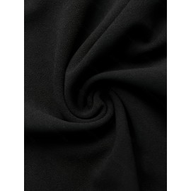 Plus Size - Plus Size, Women'S Elegant Plus Size Formal & Everyday Dress - Long Sleeve Round Neck Solid Color Red Dress with Lapel Collar, Machine Washable Winter Fall Outfits, Dresses For Women Plus Size