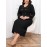 Plus Size, New Autumn Winter Middle East Directional Elegant Temperament Double-breasted Design Dress Plus Size