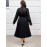 [Plus Size Elegant Dress] Plus Size, Autumn and Winter Fashion Casual Long-Sleeve Pleated Elegant Dress