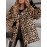 Plus Size, 's Plus Size Oversized Leopard Print (Brown/Black) Full-Zip Hooded Winter Jacket - -Like Collar, Thick Warm Outerwear, Machine Washable, Casual & Dressy Blazer for Fall/Winter, Versatile Outerwear
