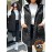 Plus Size, Plus-size Women's black mid-length vest coat, suitable for winter