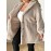 Plus Size - Plus Size, Women'S Plus Size Elegant Teddy Bear Jacket - Cozy Winter Coat with Front Button Closure, Soft Plush & Hooded Collar, Machine Washable (pink) - Casual Outerwear For Cold Weather