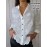 Women's Elegant Semi-Sheer Lace Blouse - Lightweight Breathable Long Sleeve Button-Up Shirt with Stand-Up Collar, Solid Color Machine Washable Plus Size Top for Spring Summer Casual & Formal Wear, Lace Shirt, Delicate Fabric Design